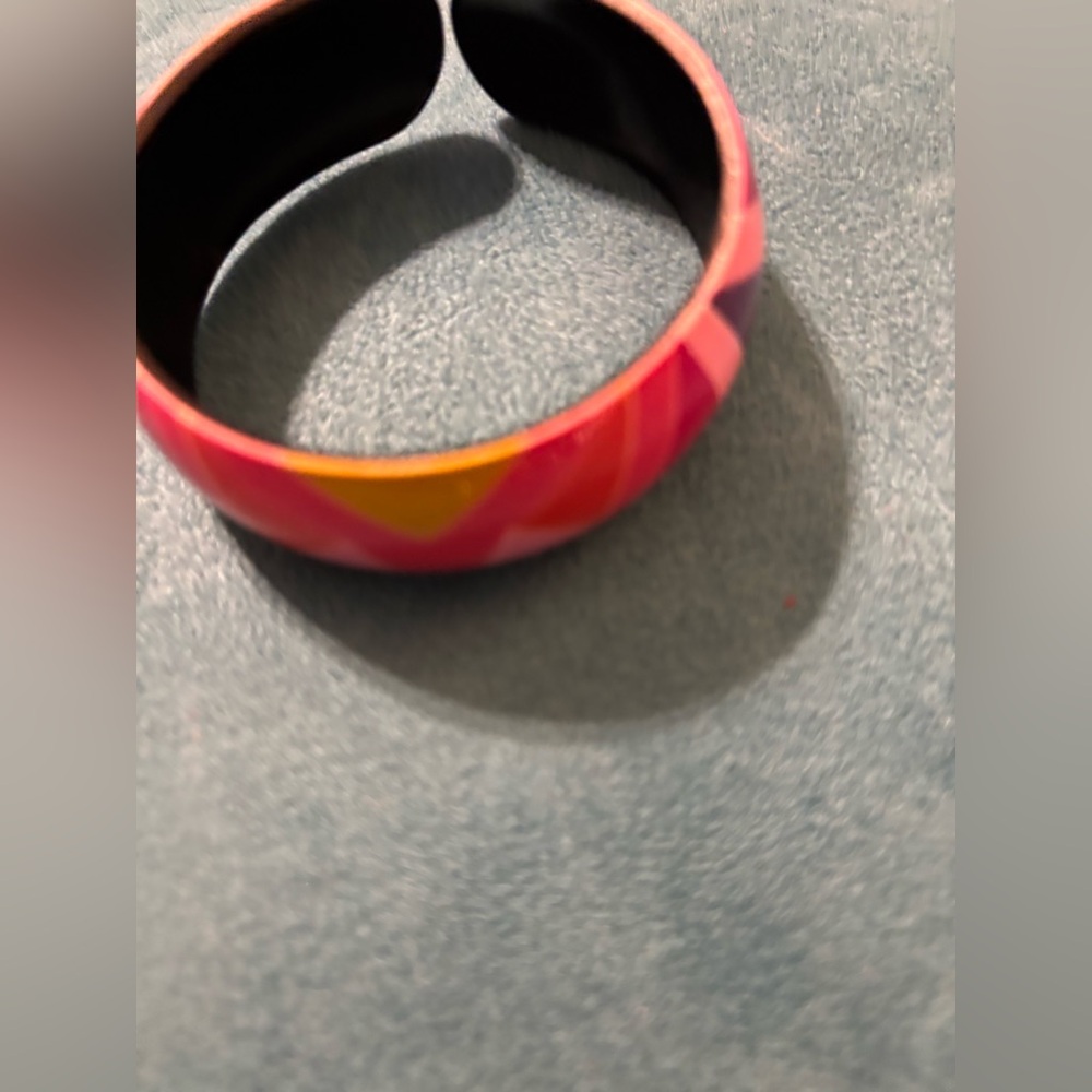 Colorful Geometric Cuff Bangle Set - Picture 7 of 14